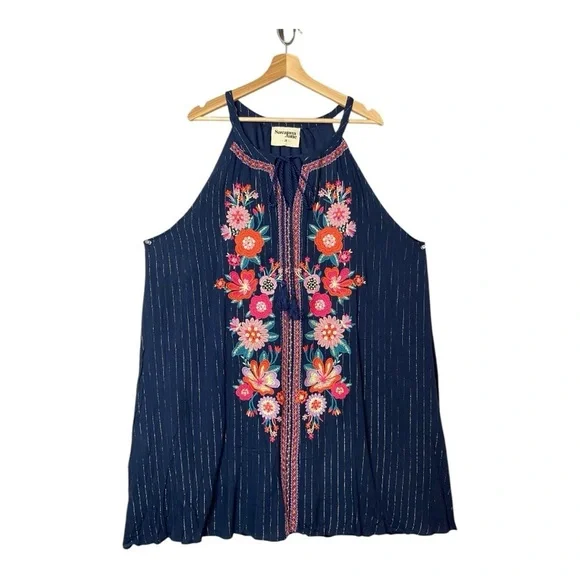 Savannah Jane embroidered sleeveless dress - Picture 2 of 6